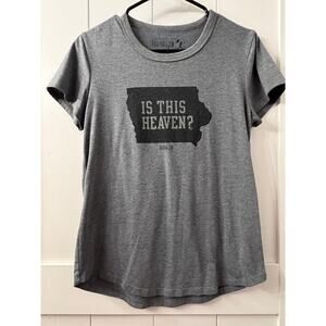 Baseballism "Is This Heaven?" grey tshirt  state of Iowa sz Small GUC